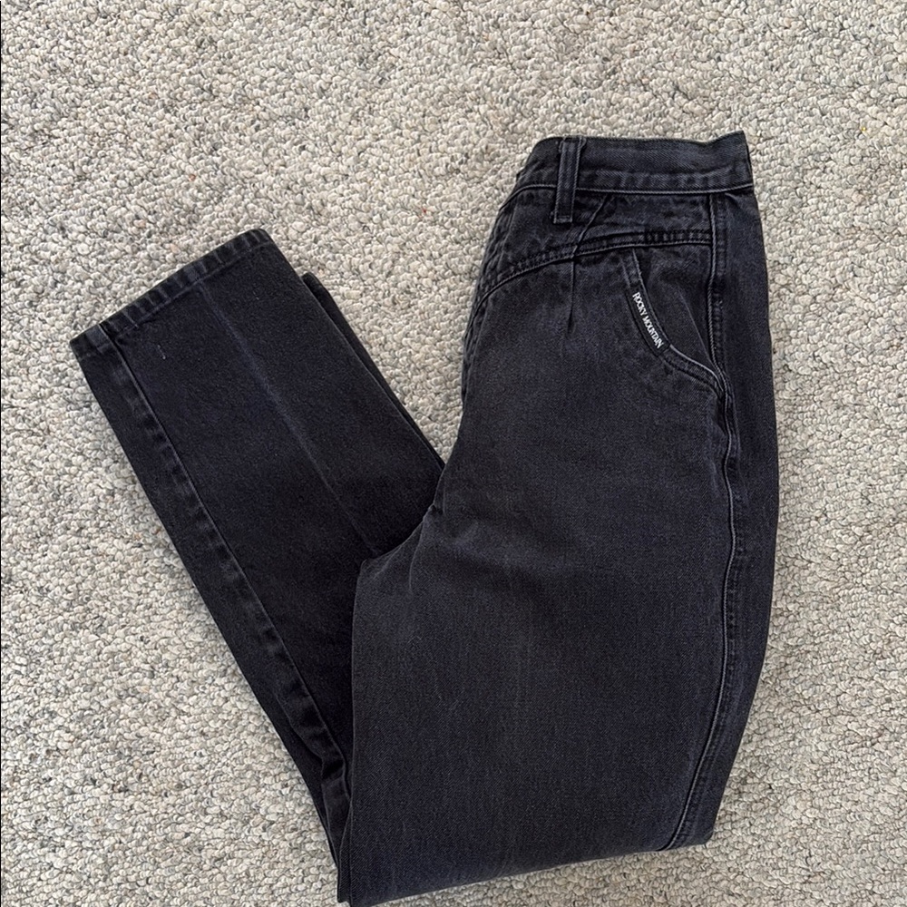 Rocky Mountain vintage black denim tall high waisted jeans Size 9/10